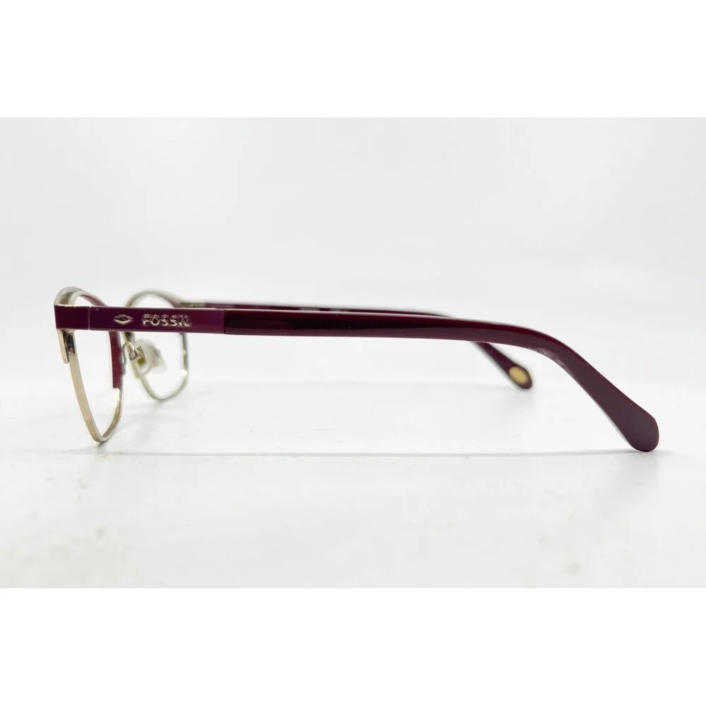 Fossil Eyeglasses Womens Burgundy FOS 6059 OJD 52-17-140 Cat Eye Frames
